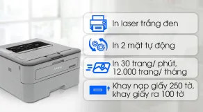 Máy in laser trắng đen đơn năng Brother HL-L2321D