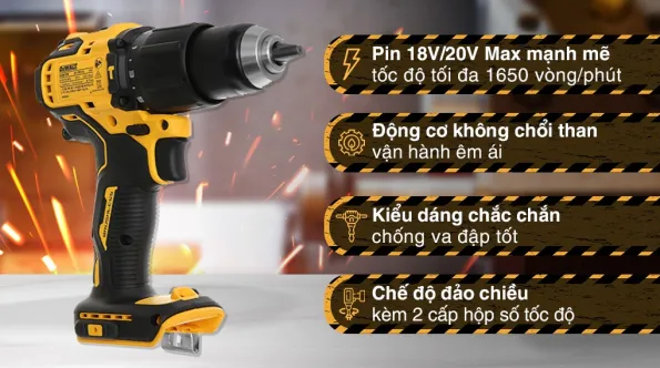 may khoan pin dewalt dcd709n-kr 18v (khong kem pin, sac) - slide 1