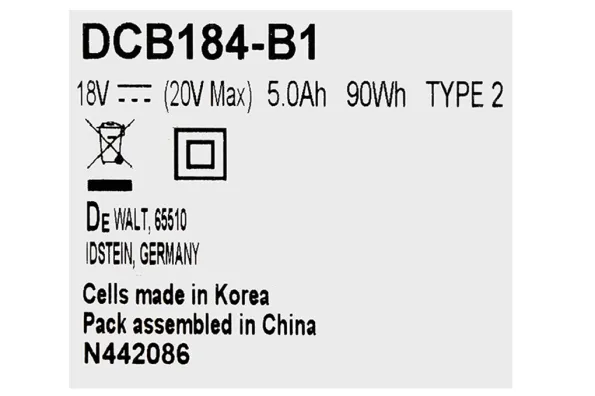 pin dewalt dcb184-b1 18v 5.0 ah - slide 9