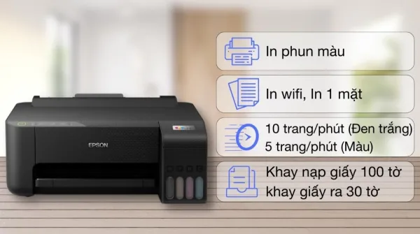 Máy In phun màu đơn năng Epson EcoTank L1250 Wifi (C11CJ71503)