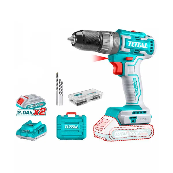 Máy khoan động lực dùng pin 20V Total TIDLI20508 (2 Pin 2.0Ah & Sạc)