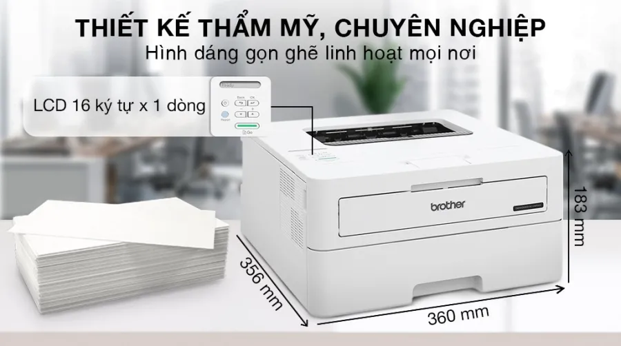 Máy in laser trắng đen đơn năng brother hl-b2100d - 1