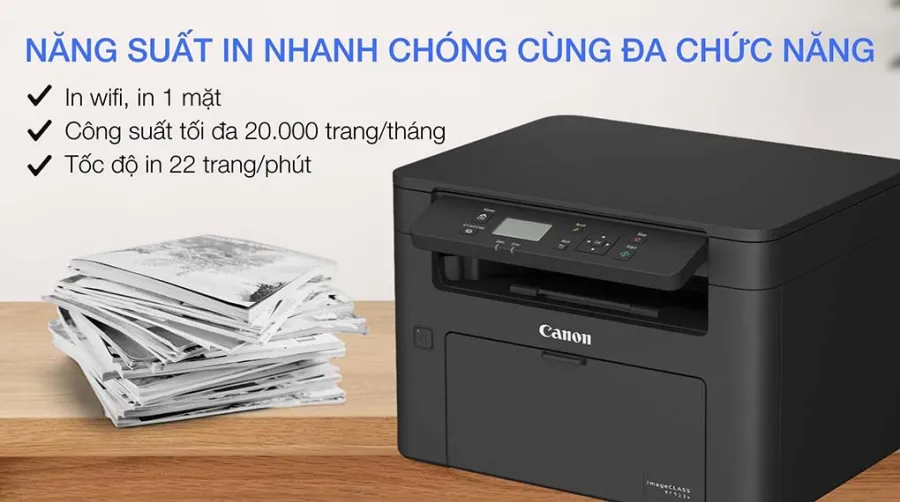 Máy in laser trắng đen đa năng canon mf913w wifi - 2