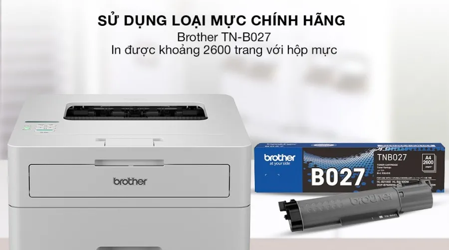 Máy in laser trắng đen đơn năng brother hl-b2180dw wifi - 6