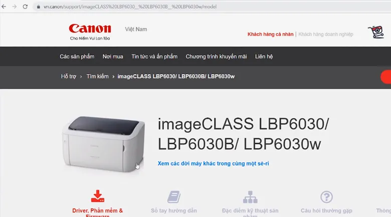 Máy in laser trắng đen đơn năng canon lbp6030w wifi - 12