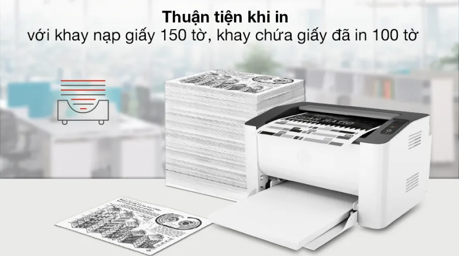 Máy in laser trắng đen đơn năng hp 107a 4zb77a - 3