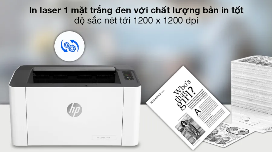 Máy in laser trắng đen đơn năng hp 107a 4zb77a - 4