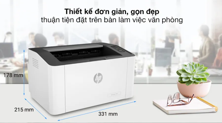 Máy in laser trắng đen đơn năng hp 107a 4zb77a - 1