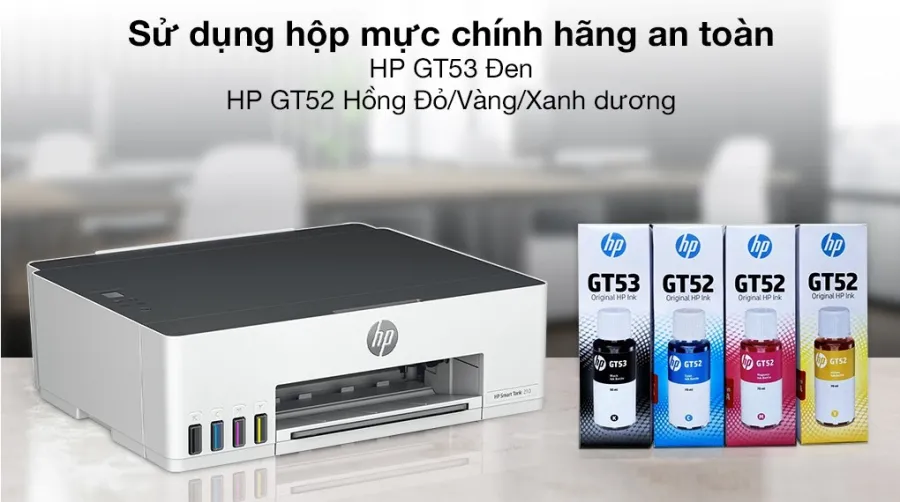 Máy in phun màu đơn năng hp smart tank 210 wifi 3d4l3a - 6