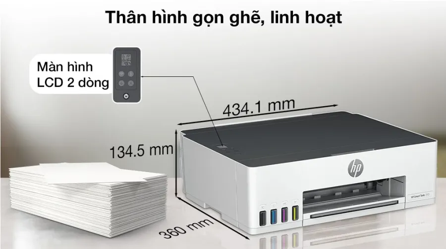 Máy in phun màu đơn năng hp smart tank 210 wifi 3d4l3a - 1