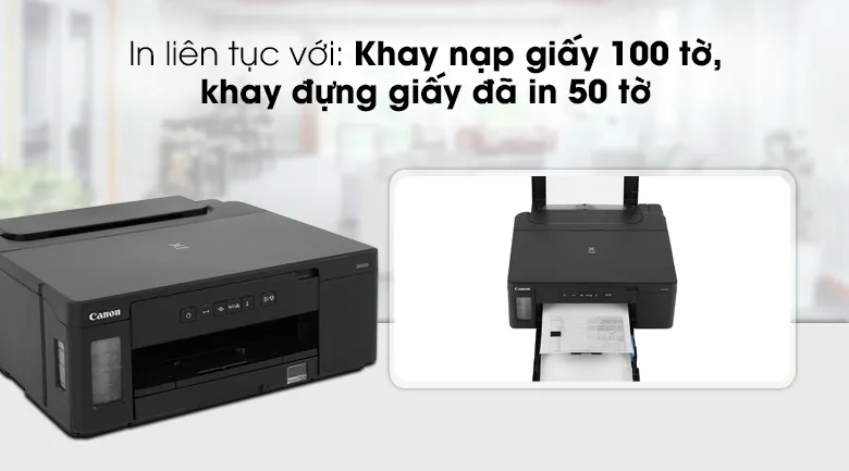 Máy in phun trắng đen đơn năng canon pixma gm2070 wifi - 4