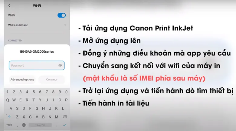 Máy in phun trắng đen đơn năng canon pixma gm2070 wifi - 18