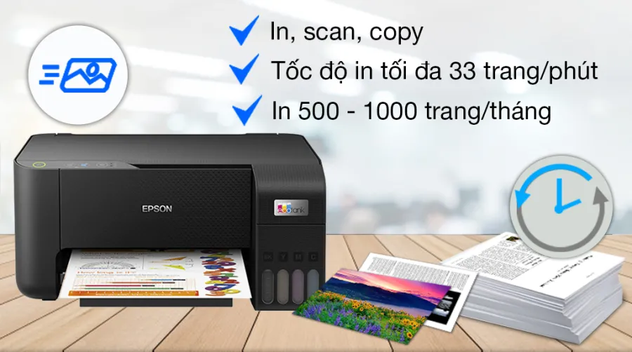 Máy in phun màu đa năng epson ecotank l3210 c11cj68501 - 2