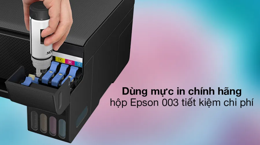 Máy in phun màu đa năng epson ecotank l3210 c11cj68501 - 5