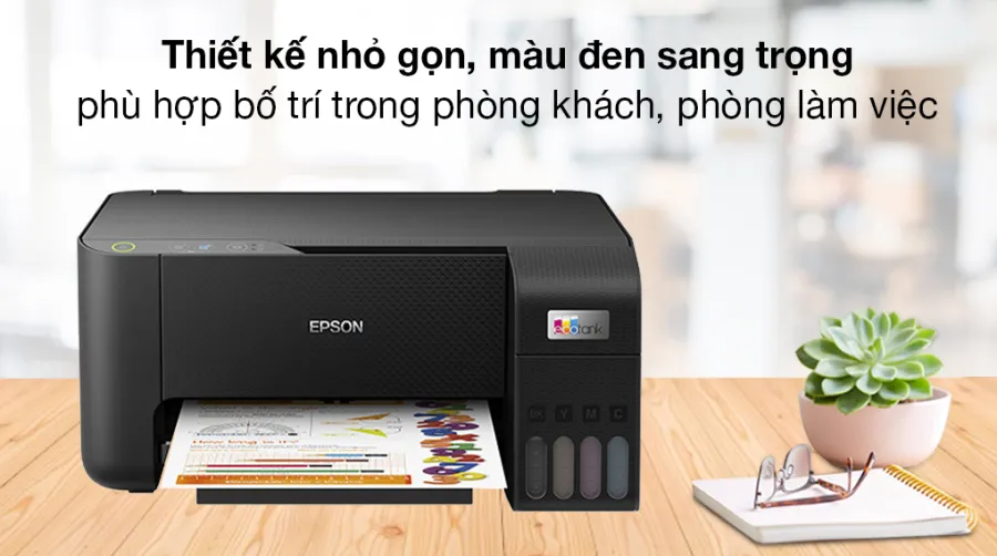 Máy in phun màu đa năng epson ecotank l3210 c11cj68501 - 1