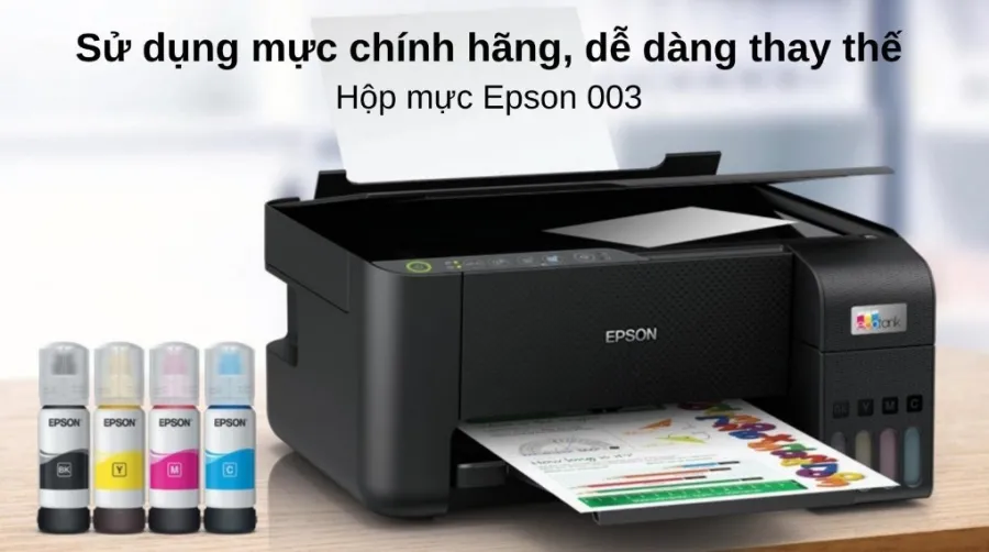 Máy in phun màu đa năng epson ecotank l3250 wifi c11cj67503 - 5