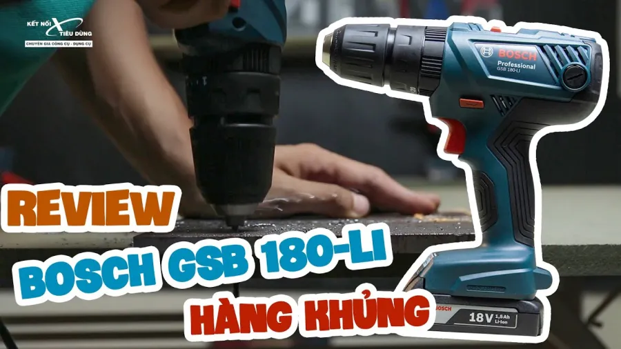 Máy khoan động lực dùng pin bosch gsb 180-li promo - 1