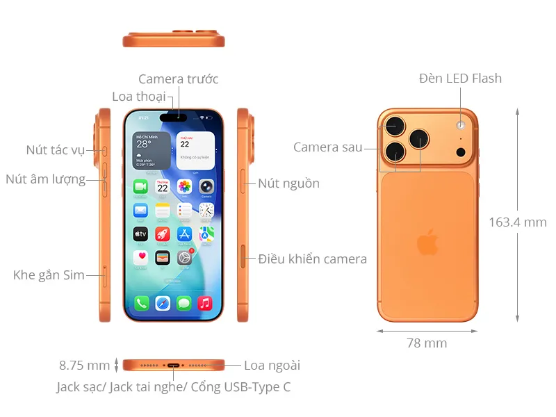 Điện thoại iphone 17 pro max 2tb - 1