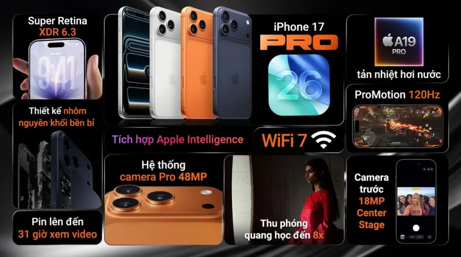 Điện thoại iphone 17 pro 1tb - 1