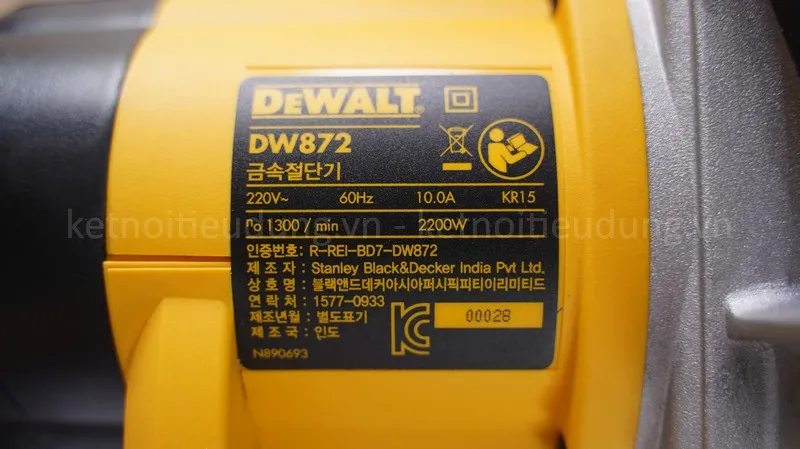 Máy cắt sắt lưỡi hợp kim dewalt dw872-kr - 7