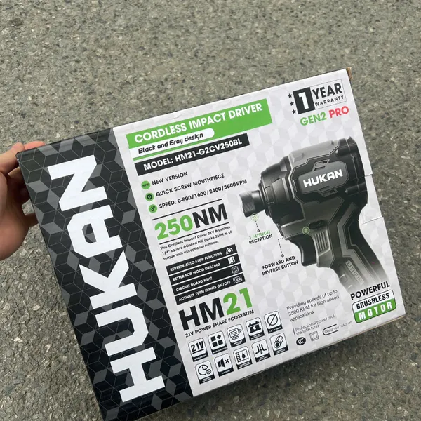 Máy chuyên vít dùng pin hukan hm21-g2cv250bl gen 2 - 3