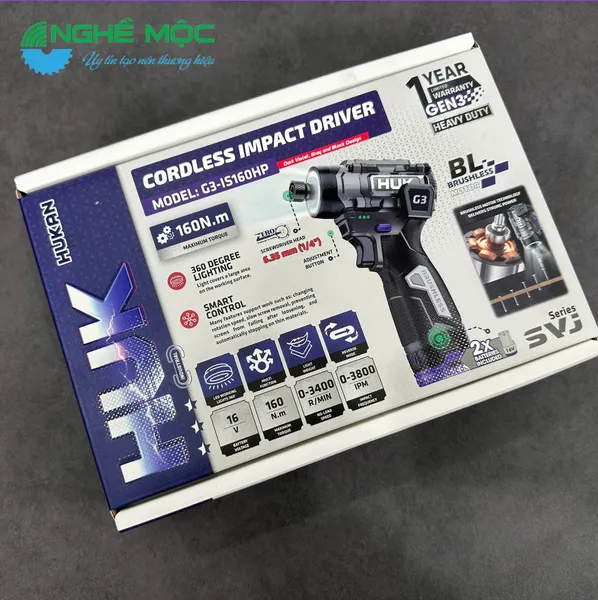 Máy chuyên vít pin g3-is160hp hukan - 1