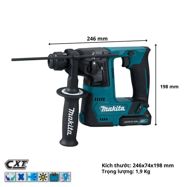 Máy khoan 2 chức năng makita hr140dsae1 - 4