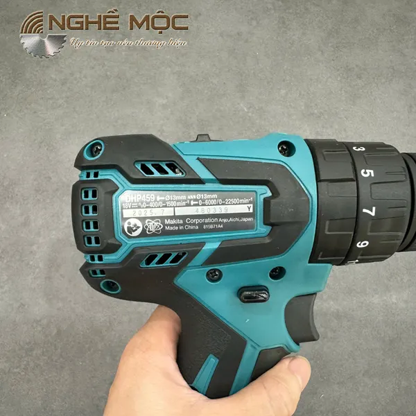 Máy khoan búa vặn vít dùng pin 18v makita dhp459z - 1