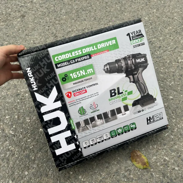 Máy khoan pin 13mm hukan gen 3 g3-f165pro - 7