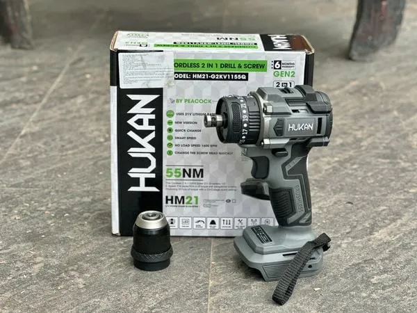 Máy khoan và vít 2 trong 1 pin hukan hm21-g2kv1155q - 1