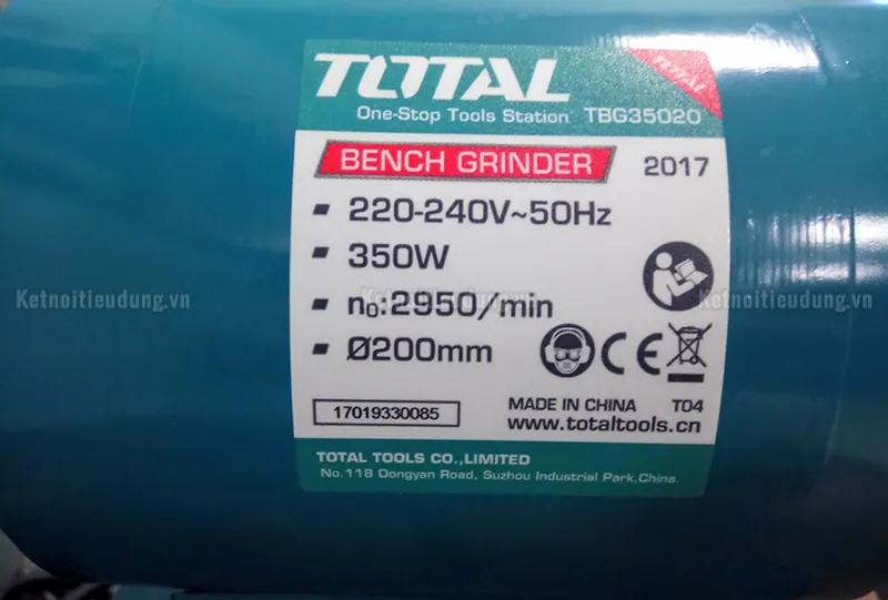 Máy mài để bàn 2 đá 350w total tbg35020 8 200mm - 3