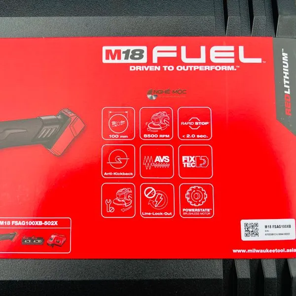 Máy mài góc milwaukee m18 fsag100xb - 10